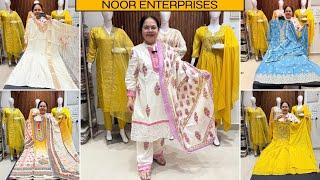 Premium collection of pure cotton,organza,crepe,muslin,chinon only at Noor Enterprises Lajpat Nagar