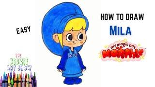 How to draw Mila from My Magic Pet Morphle show, step by step easy. Draw and color Mila from Morphle