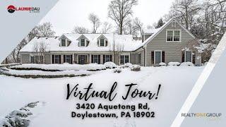 Virtual Tour - 3420 Aquetong Rd, Doylestown, PA 18902 - Bucks County  - Laurie Dau Real Estate Team