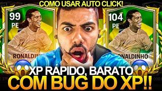 FAÇA ISSO!  XP BARATO & RÁPIDO + BUG DO XP DOBRADO  | COMO USAR AUTO-CLICK NO FC MOBILE 2024