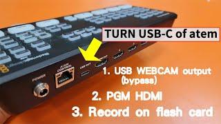 USB-C of atem mini pro for PC OBS / record / PGM hdmi at the same time