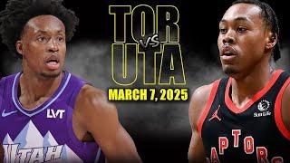 Toronto Raptors vs Utah Jazz Full Game Highlights - March 7, 2025 | NBA Regular Season