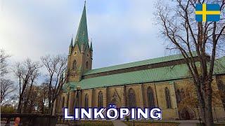 Linköping - Walking Tour in 4K - October 2022 - Sweden