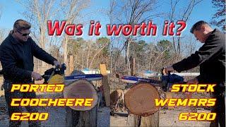 Ported Coocheer 6200 vs Stock Wemars 6200 Chinese clone chainsaw