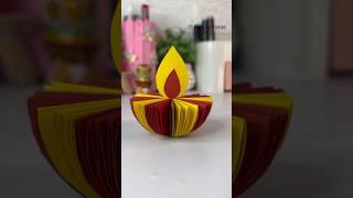 DIY paper Diya 🪔 Diwali decoration ideas #diy #craft #diwali #papercraft #diya #paperart