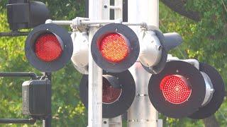 Railroad Crossing Compilation With Safetran Fading LEDs Lights Part 1