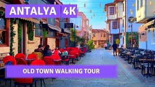 ANTALYA 2022 5 January Old Town Walking Tour|4k UHD 60fps