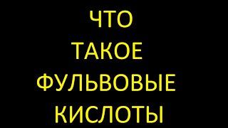 что такое фульвовые кислоты
