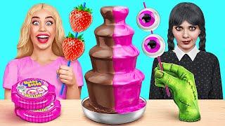 Уенсдей Проти Барбі Шоколадне Фондю Челендж від Multi DO Challenge