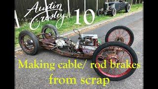 the Austin/Crosley  a single seater,  prewar race car project, part ten..  'brakes'