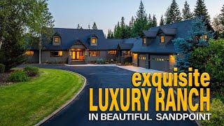 Sandpoint Luxury Ranch: 60 Acres with Chef's Kitchen, Horse Barn & Mountain Views