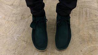 CLARKS WALLABEE BOOT #clarks #wallabee #boot #green #shoes #suede