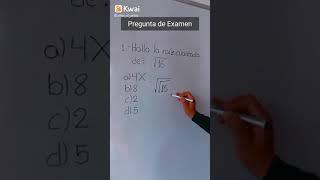 Pregunta de Examen para secundaria y prepa