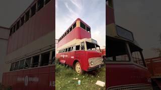 50 Year's Old double decker Bus in Yard in India.