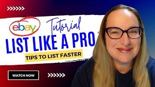 eBay Tutorial How To List Faster ; Beginner Tips List More Sell More