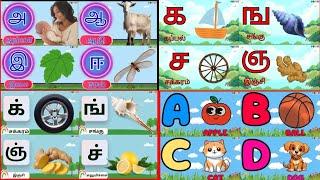 uyir eluthukkal/ mei eluthukkal/ uyirmei eluthukkal /English alphabets A B C D