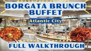 Borgata BRUNCH Buffet Tour | FULL Narrated Walkthrough | WEEKEND Brunch Atlantic City 2024 !!!