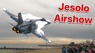 [4K] Jesolo Airshow 2024 | Italian (extreme) Airshow at Jesolo Beach! F35, Eurofighter, Rafale, F-18