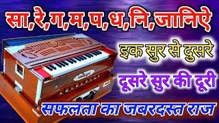 सा,रे,ग,म,प,ध,नि,जानिऐ इक सुर से दूसरे सुर की दूरी|harmonium sikhe|जबरदस्त सफलता की जानकारी|surlahar