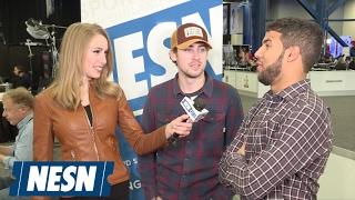 Ryan Blaney, Bubba Wallace Hang Out At Super Bowl LI Radio Row