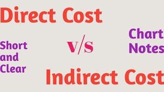 Direct Cost and Indirect Cost | Difference between direct cost and indirect cost