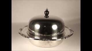 Antique Silver Art Deco Muffin Dish