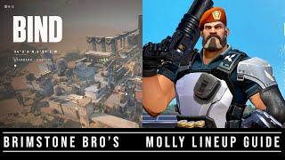 Brimstone Bro's Molly Lineup Guide - BIND -  #Valorant #Lineups #Tutorial #Brimstone