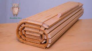 Woodworking DIY Furniture Making | How to make wooden roll up door cabinet | #031