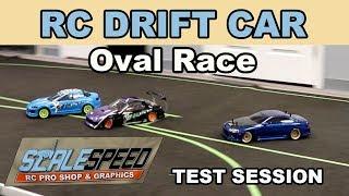 RC drift car oval race | test session