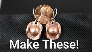 Make Your Own Cowboy Hat Earrings out of Pennies