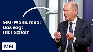 Olaf Scholz in der Wahlarena des Mannheimer Morgen - das sagt der Kanzler