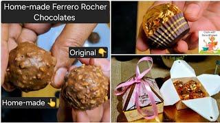 How To Make Ferrero Rocher Chocolates At Home | Homemade Ferrero Rocher Chocolate | Christmas Gift