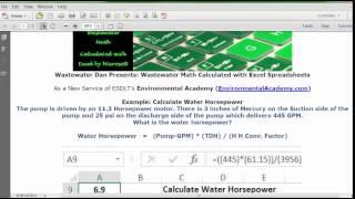 Calculate Water Horsepower