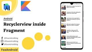 Recyclerview in Fragment Android Studio Tutorial || Recyclerview || Fragment || Kotlin