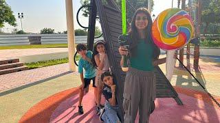 Deema and Sally Play Hide and Seek at the playground with cousins