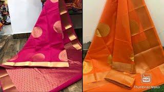 Cotton silk sarees/silk zari woven sarees/party wear latest sarees