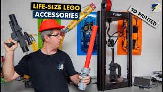 3d printing life-size LEGO minifig accessories FAST with the FLSUN V400