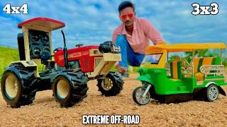 RC Open Lion John Deere Tractor Vs RC Auto Rickshaw - Chatpat toy TV