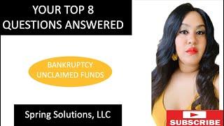 Question and Answer Session | Spring Solutions | Bankruptcy Unclaimed Funds