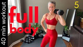 40min DUMBBELL FULL BODY | muscle building workout at home