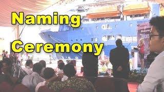 Naming Ceremony Of The Norshore Atlantic Conducted By Corporate Emcee Donna Daniels