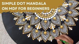 Dot Mandala on MDF | (Dot mandala for beginners) | Step by step | 28 | 2022 | ATM Creations