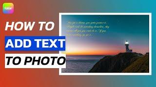 How to add text to photo