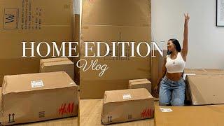 HOME EDITION VLOG | H&M Home unboxing, New hair cut, BF birthday