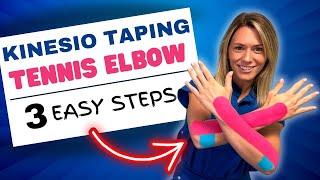 How to KT Tape Tennis Elbow | 3 Steps for Kinesio Taping Elbow Pain