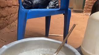 Preparing porridge for our big family