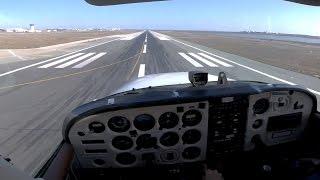 My Smoothest C172 Landing! Larnaca Intl Airport - GoPro 4 Session POV Cockpit Pilot's View Touch&Go