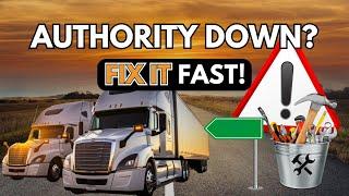 Inactive Authority? Here’s How to Get Back on the Road FAST!