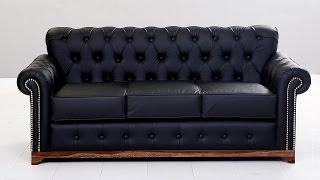 Chesterfield Sofa : Buy Jameson 3 Seater Leatherette Chesterfield Sofa Online @ Wooden Street