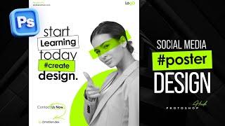 Social Media POSTER Design in Photoshop | Photoshop Tutorial